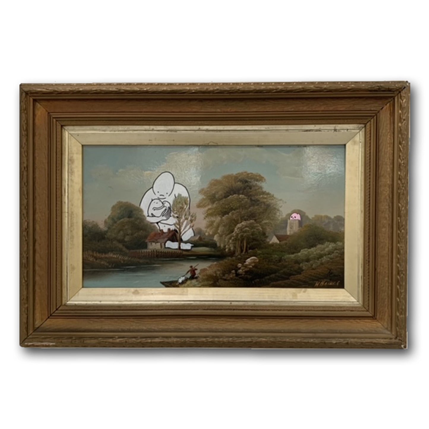 Mother and Child - Painting on Painting