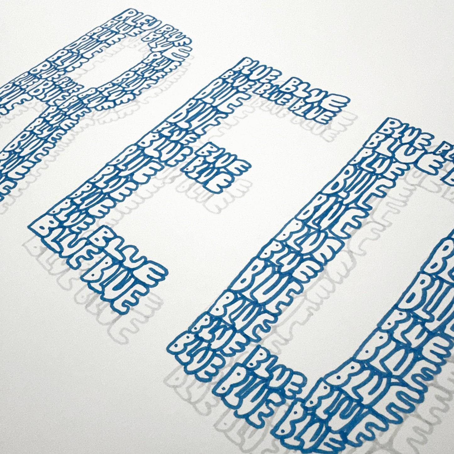 Blue - Drawing on Paper