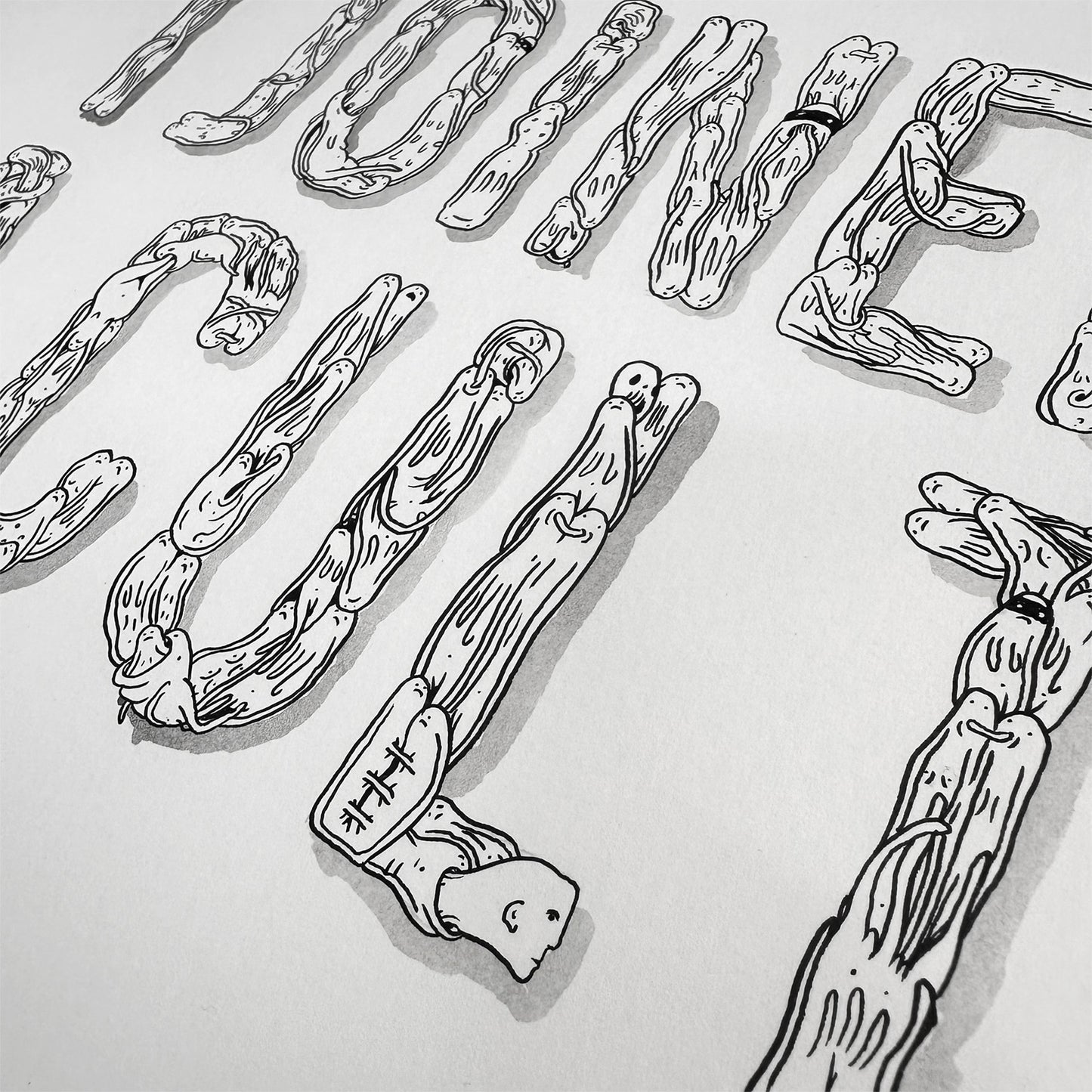 I Joined A Cult - Drawing on Paper - Richard Berner Art