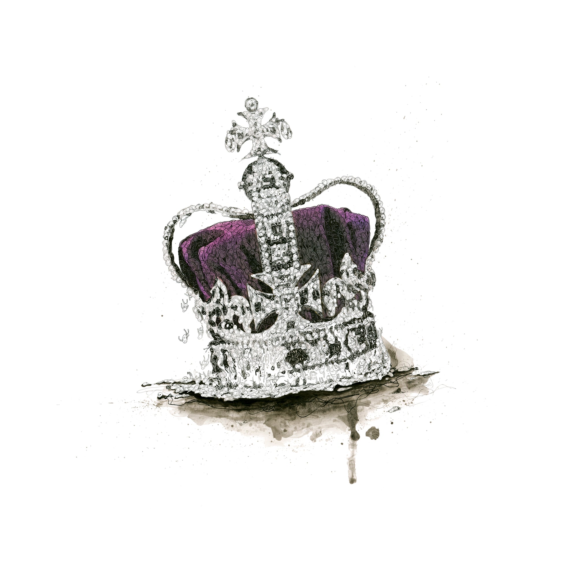 Falling Crown - Framed Original - Richard Berner Art