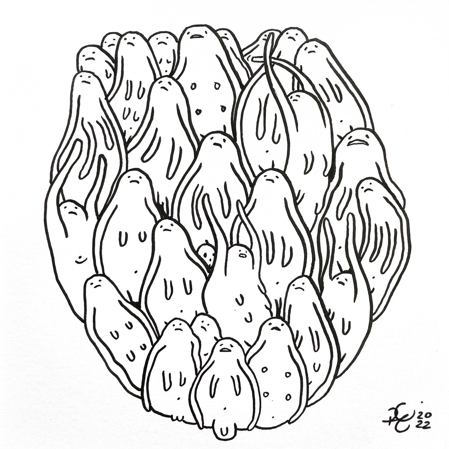 One Petal - Drawing on Paper - Richard Berner Art