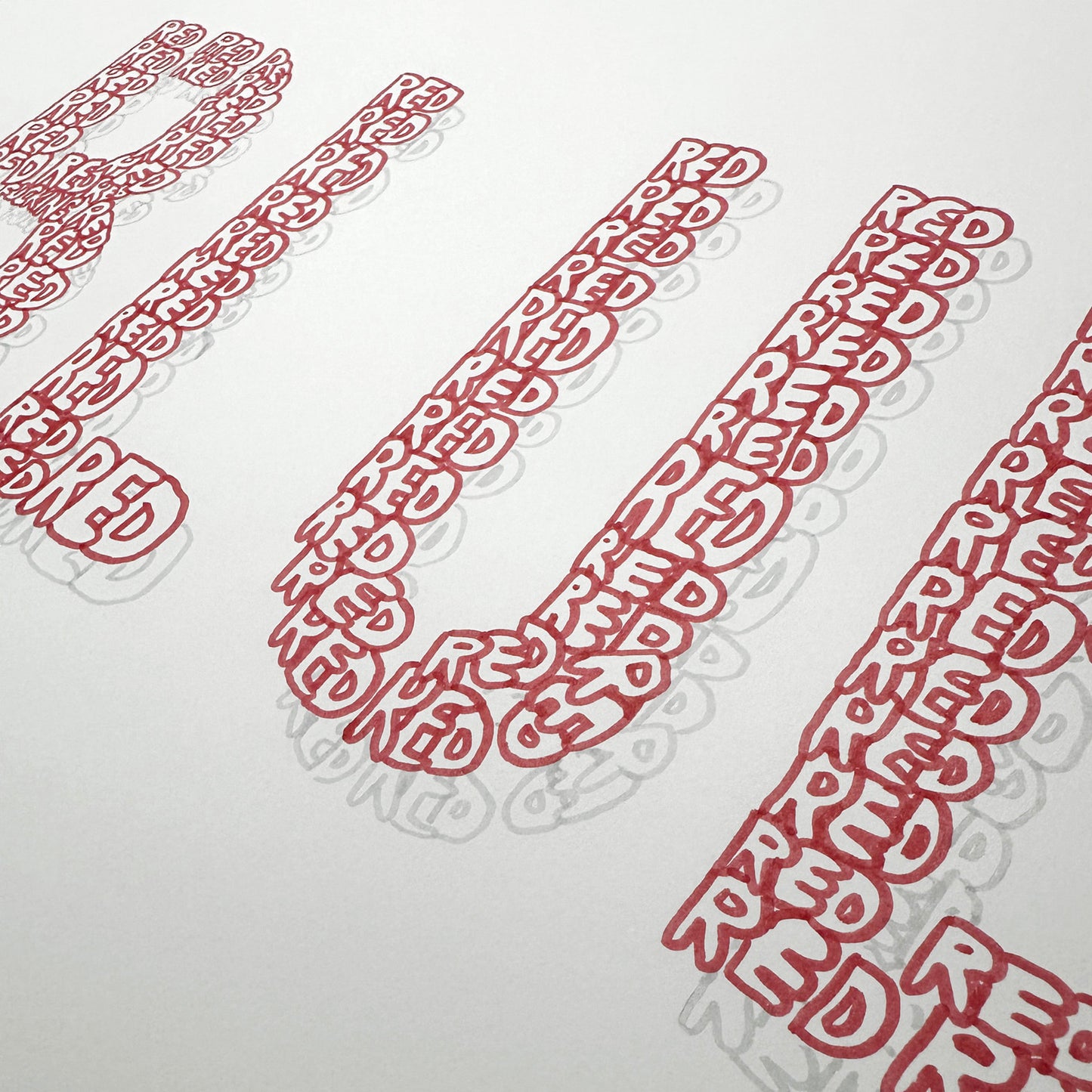 Red - Drawing on Paper - Richard Berner Art