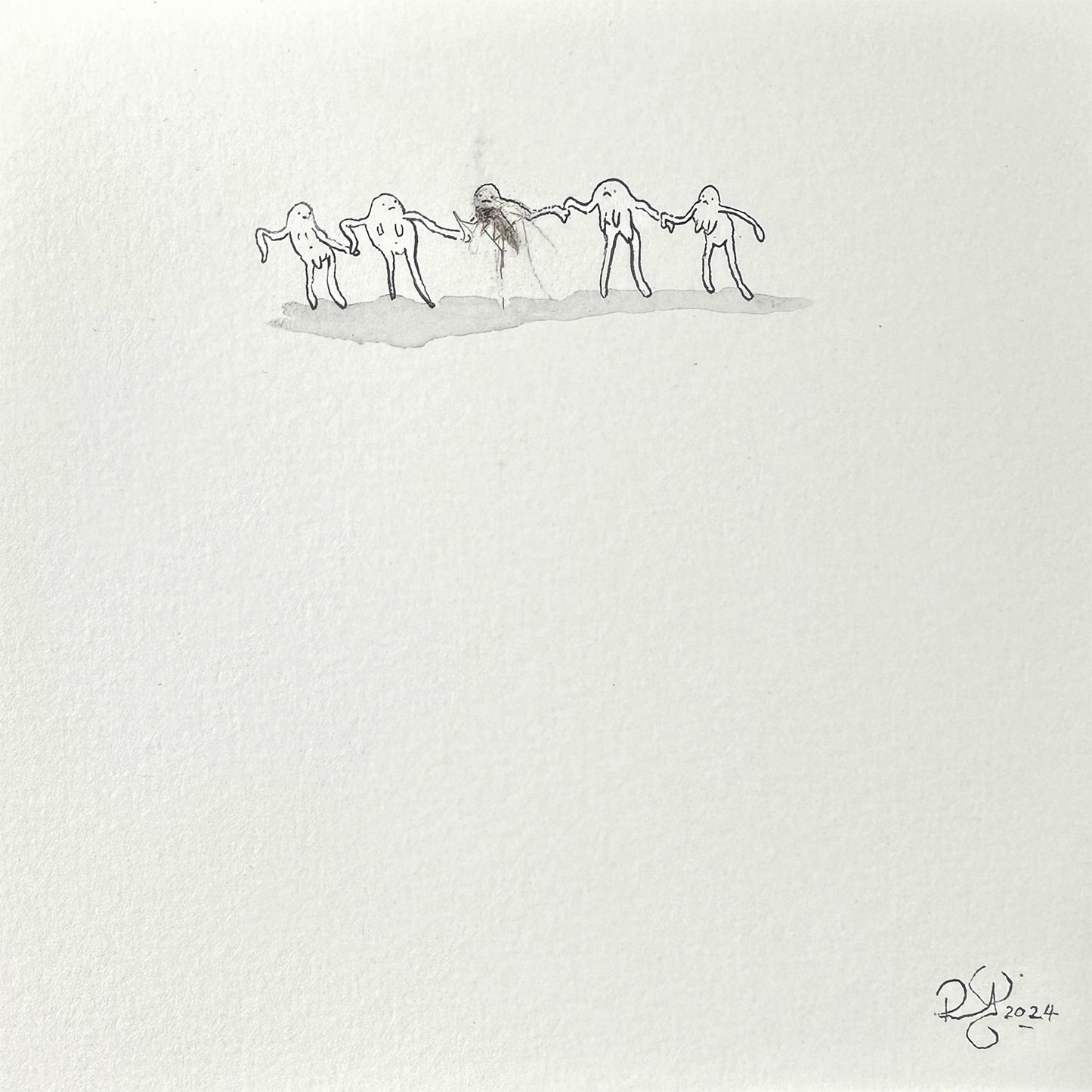 The Smudge - Drawing on Paper - Richard Berner Art