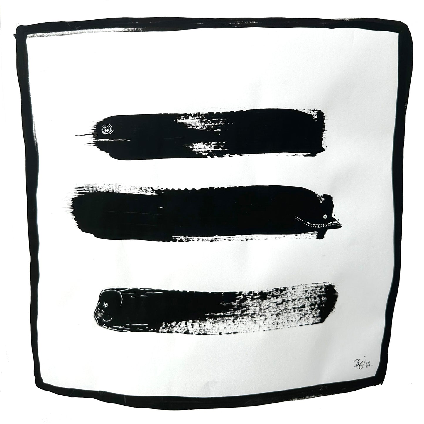 Collectors Like To See Brush Strokes - Painting on Paper - Richard Berner Art