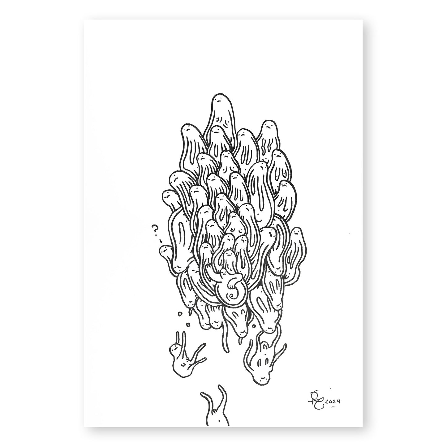 Champ Cluster - Drawing on Paper - Richard Berner Art