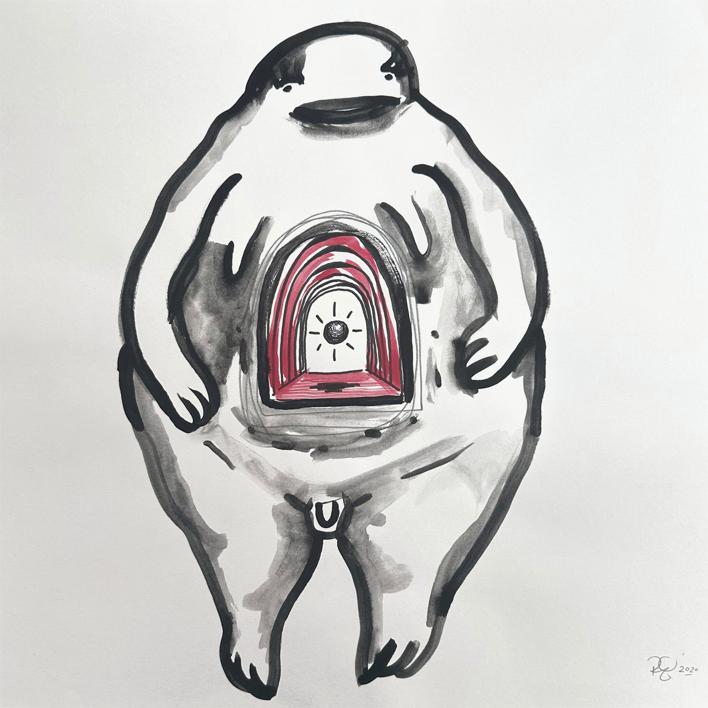 The Wonder Inside - Painting on Paper - Richard Berner Art