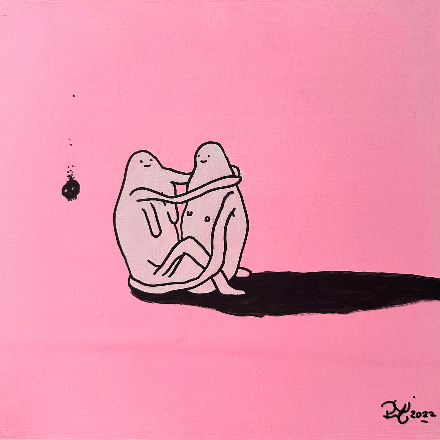 Tantric Pink - Painting on Wood - Richard Berner Art