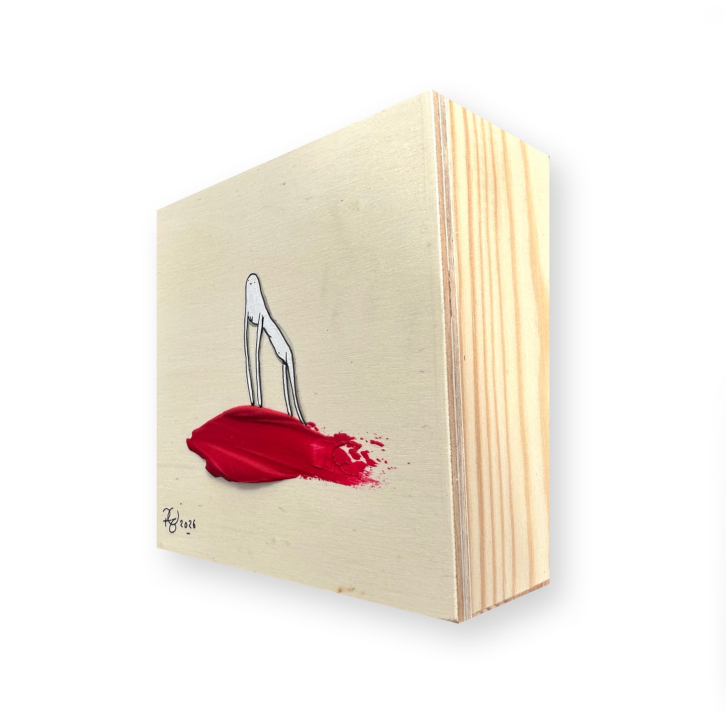 Little Red One (i) - Painting on Wood
