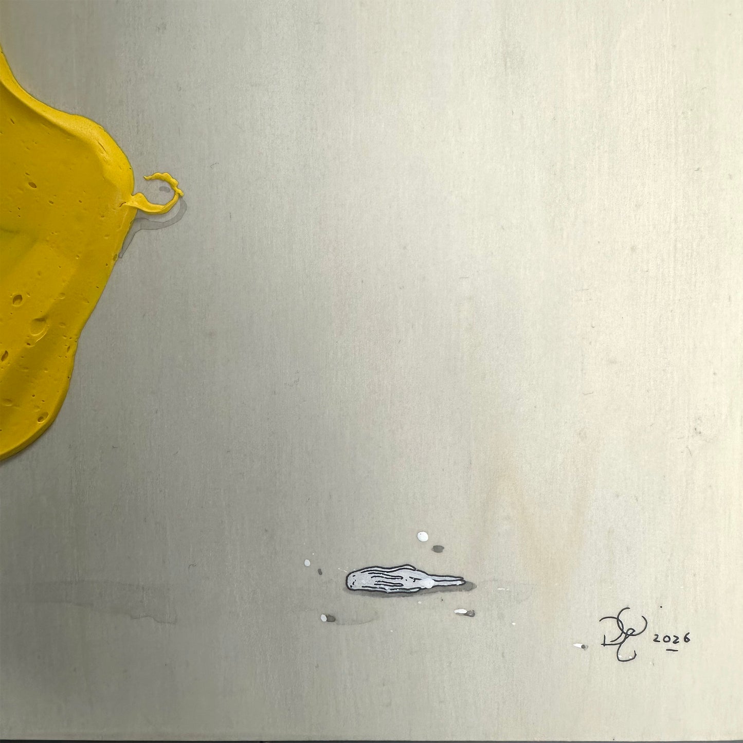 Yellow (ii) - Painting on Wood
