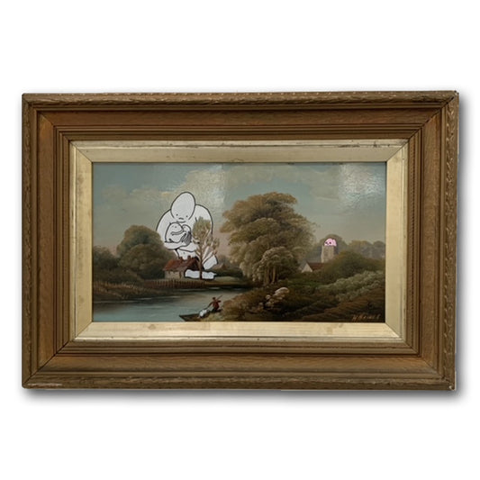 Mother and Child - Painting on Painting - Richard Berner Art