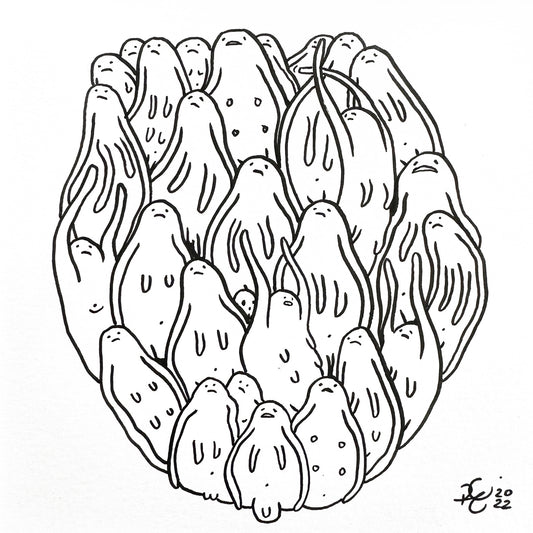 One Petal - Drawing on Paper - Richard Berner Art