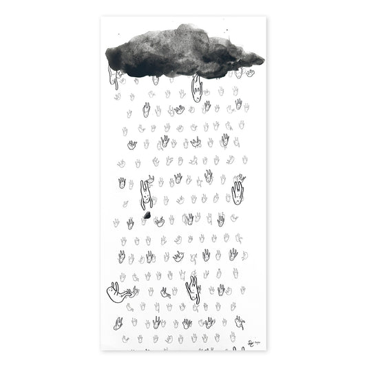 Raining Champs - Drawing on Paper - Richard Berner Art