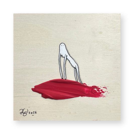 Little Red One (i) - Painting on Wood - Richard Berner Art