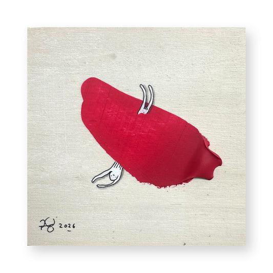 Little Red One (ii) - Painting on Wood - Richard Berner Art