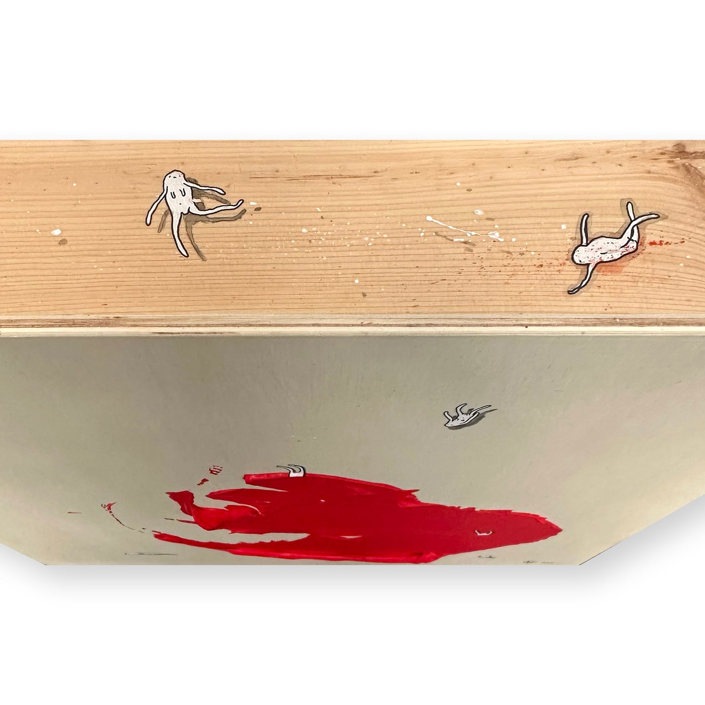 Red (ii) - Painting on Wood