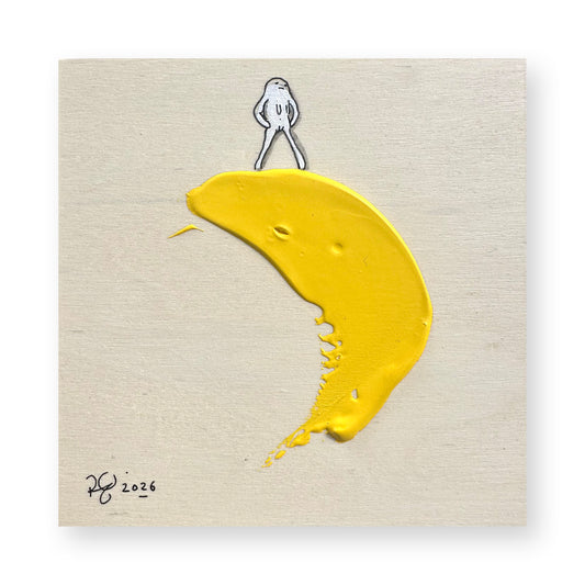 Little Yellow One (i) - Painting on Wood - Richard Berner Art