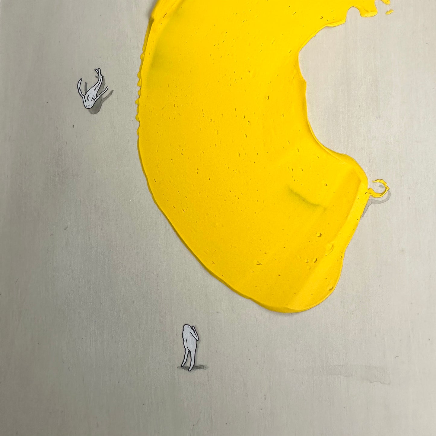 Yellow (ii) - Painting on Wood