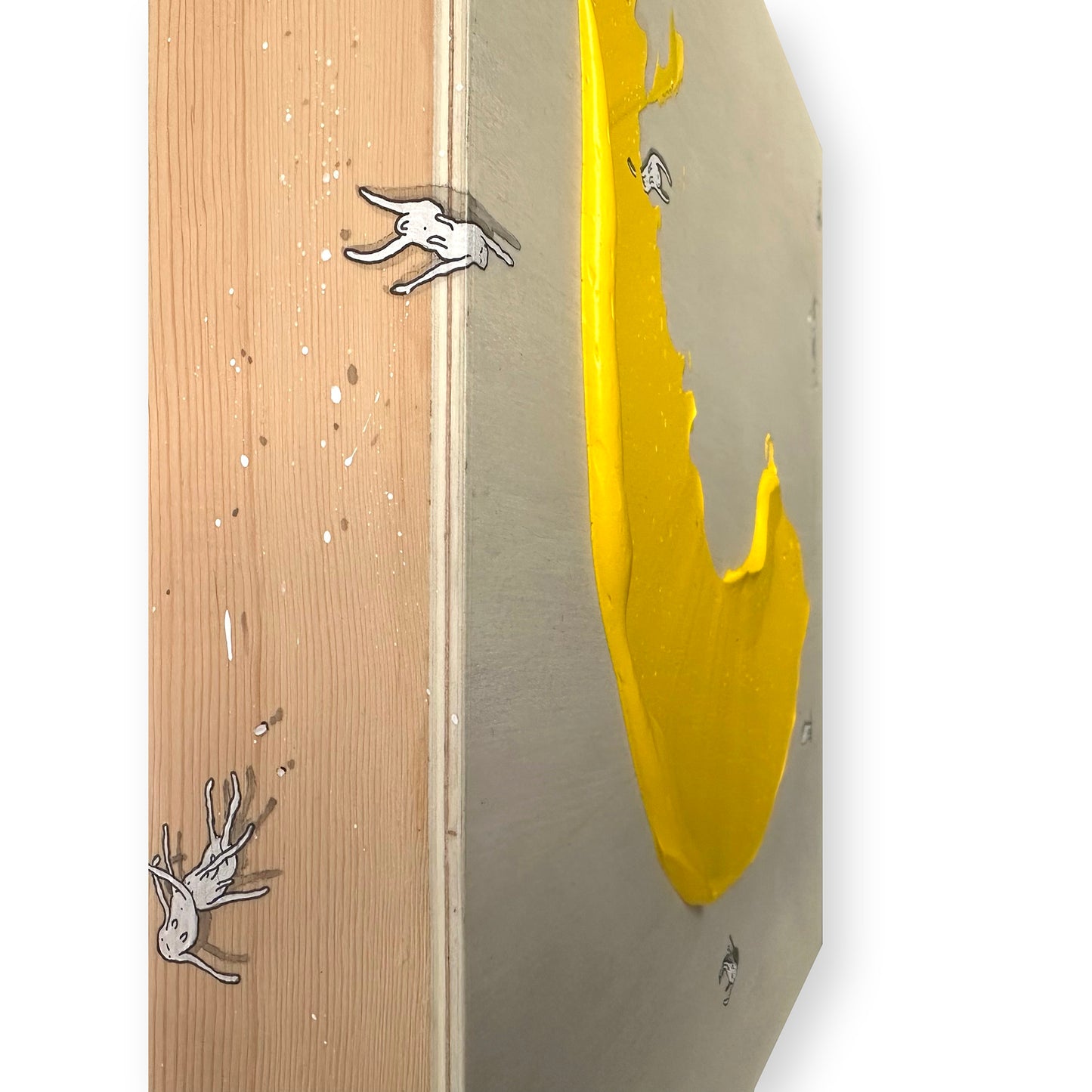 Yellow (ii) - Painting on Wood
